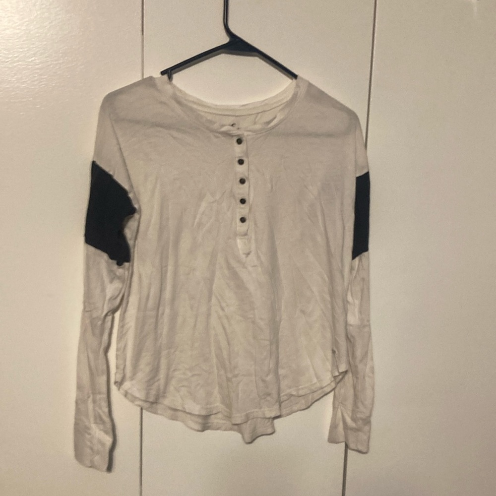 Hollister Easy Tee White/Blue Long Sleeve Tee